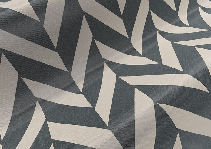 Chevron Stripe, Charcoal - Roman Blind - Image 4